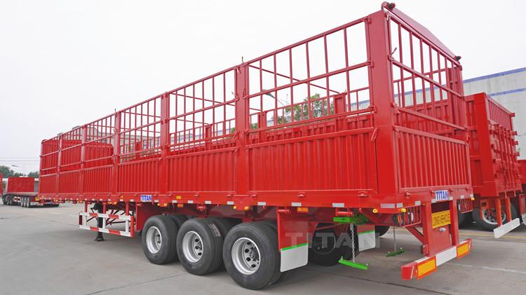 Tri Axle 60 Ton Stake Semi Trailer for Cargo Transport