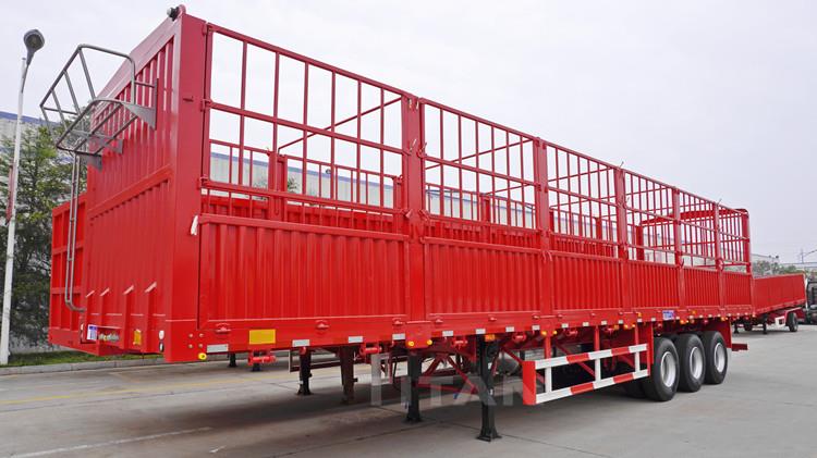 Tri Axle 60 Ton Stake Semi Trailer for Cargo Transport