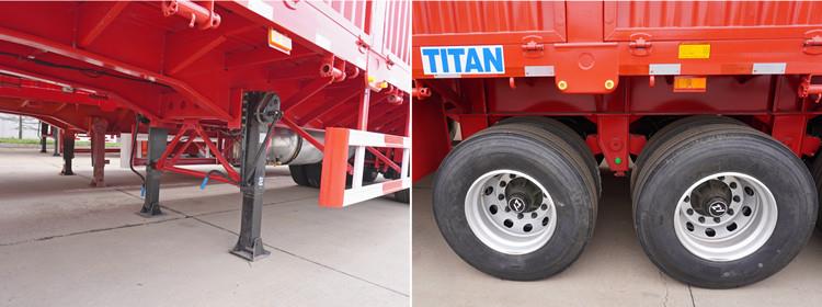 Tri Axle 60 Ton Stake Semi Trailer for Cargo Transport