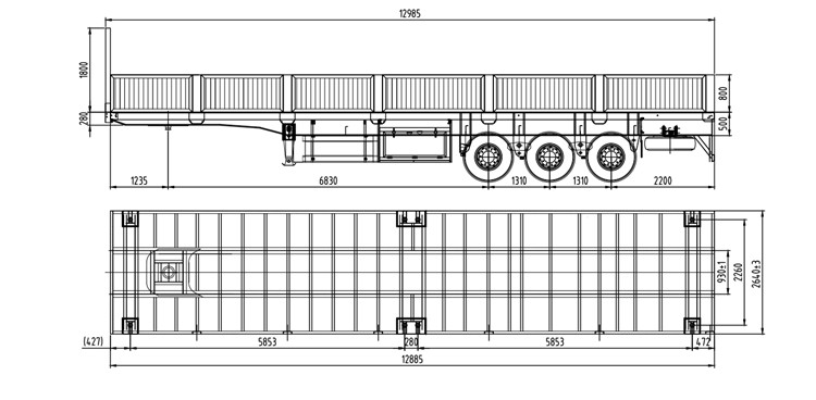 40 Ton Drop Side Trailer | Tri Axle Dropside Trailer for Sale