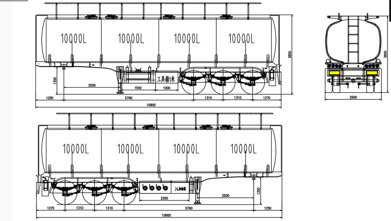 Tri Axle 40000 Liters Aluminum Tanker Semi Trailer Price for Sale
