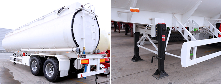 2 Axle 40000 Liters Fuel Tanker Trailer with Bogie Suspension