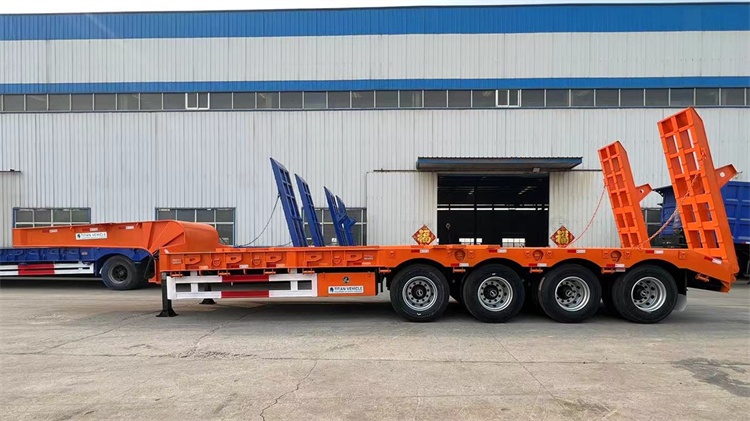4 Axle 100 Ton Low Bed Trailer for Sale In Tanzania | Low Loader Trailer