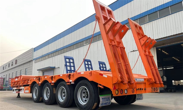4 Axle 100 Ton Low Bed Trailer for Sale In Tanzania | Low Loader Trailer