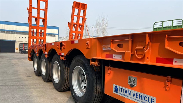 4 Axle 100 Ton Low Bed Trailer for Sale In Tanzania | Low Loader Trailer