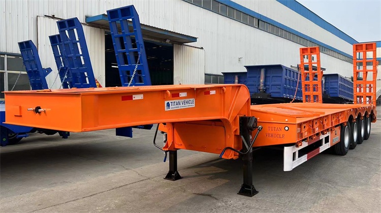 4 Axle 100 Ton Low Bed Trailer for Sale In Tanzania | Low Loader Trailer